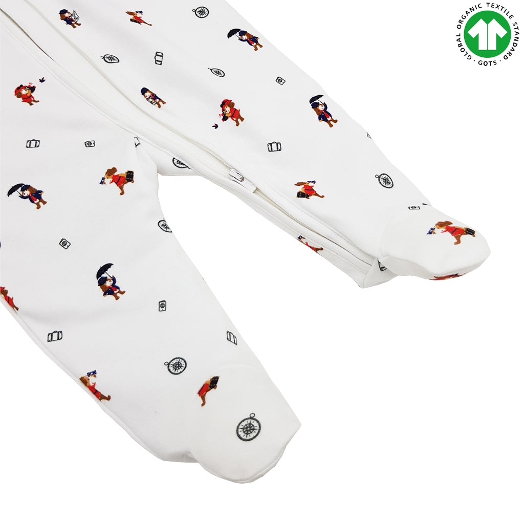 Babygrow with zipper - Travel - Feet-min